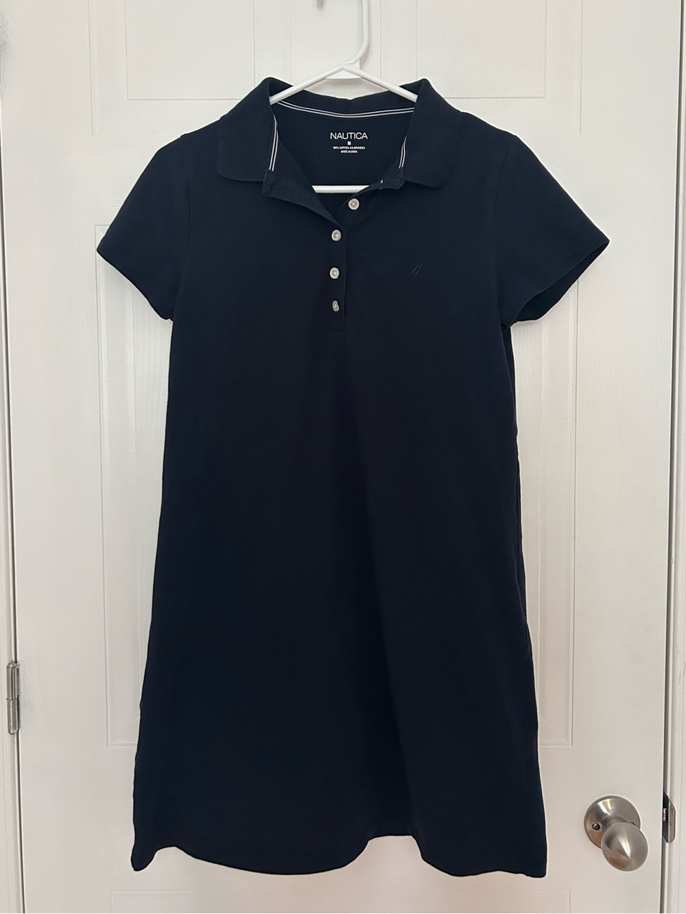 Nautica Navy Short-Sleeve Polo Mini Dress - Women’s Size M